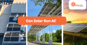 Solar panel for AC